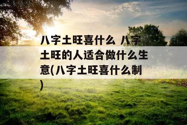 八字土旺喜什么 八字土旺的人适合做什么生意(八字土旺喜什么制)