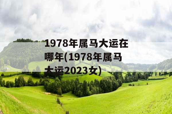 1978年属马大运在哪年(1978年属马大运2023女)
