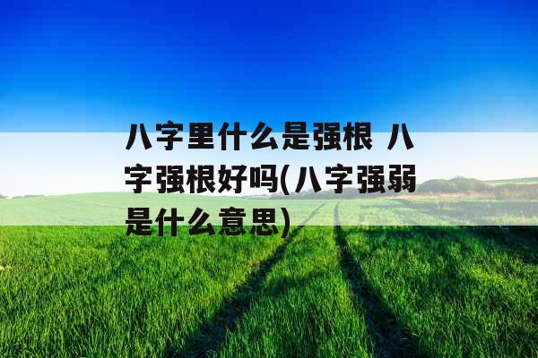 八字里什么是强根 八字强根好吗(八字强弱是什么意思)