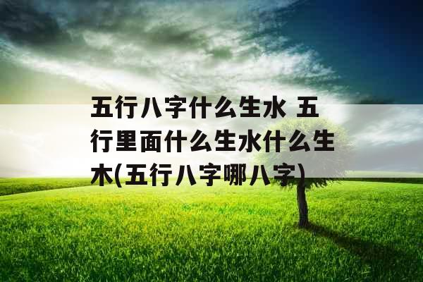 五行八字什么生水 五行里面什么生水什么生木(五行八字哪八字)
