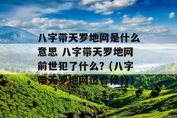 八字带天罗地网是什么意思 八字带天罗地网前世犯了什么？(八字带天罗地网适合修行)