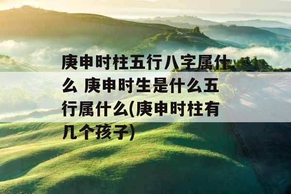 庚申时柱五行八字属什么 庚申时生是什么五行属什么(庚申时柱有几个孩子) 庚申时柱五行八字属什么 庚申时生是什么五行属什么(庚申时柱有几个孩子)
