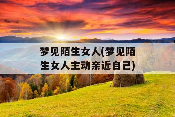 梦见陌生女人(梦见陌生女人主动亲近自己)