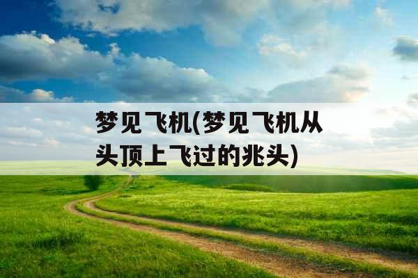 梦见飞机(梦见飞机从头顶上飞过的兆头)