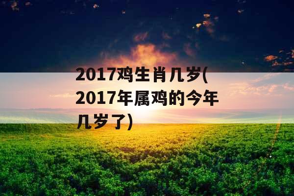 2017鸡生肖几岁(2017年属鸡的今年几岁了)