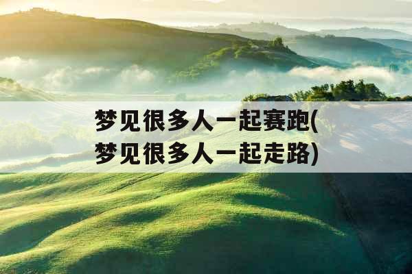 梦见很多人一起赛跑(梦见很多人一起走路)