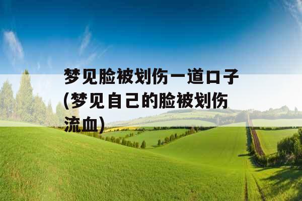 梦见脸被划伤一道口子(梦见自己的脸被划伤流血)