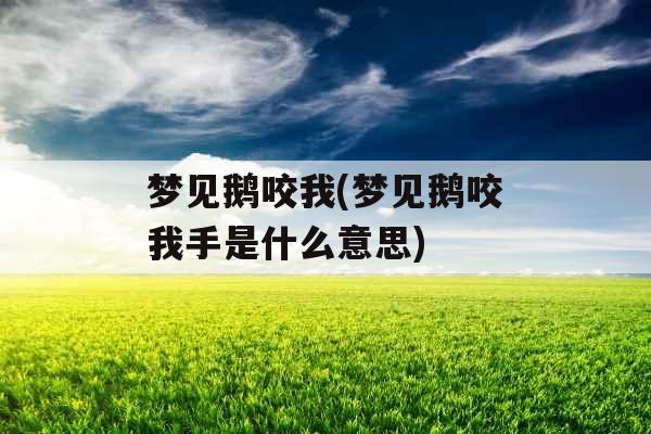 梦见鹅咬我(梦见鹅咬我手是什么意思)