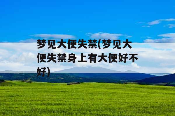 梦见大便失禁(梦见大便失禁身上有大便好不好) 梦见大便失禁(梦见大便失禁身上有大便好不好)