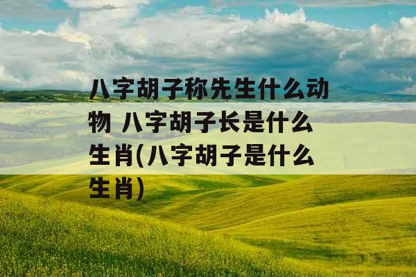 八字胡子称先生什么动物 八字胡子长是什么生肖(八字胡子是什么生肖)