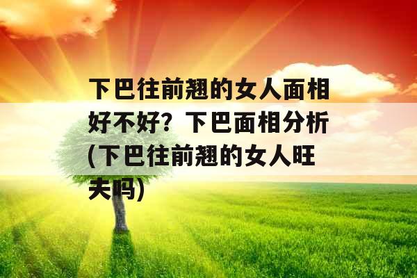 下巴往前翘的女人面相好不好？下巴面相分析(下巴往前翘的女人旺夫吗)
