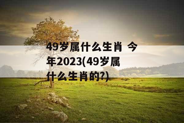 49岁属什么生肖 今年2023(49岁属什么生肖的?)