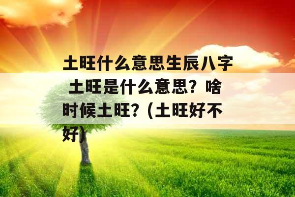 土旺什么意思生辰八字 土旺是什么意思?啥时候土旺?(土旺好不好) 土旺什么意思生辰八字 土旺是什么意思?啥时候土旺?(土旺好不好)