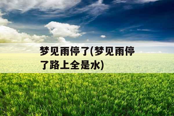 梦见雨停了(梦见雨停了路上全是水)