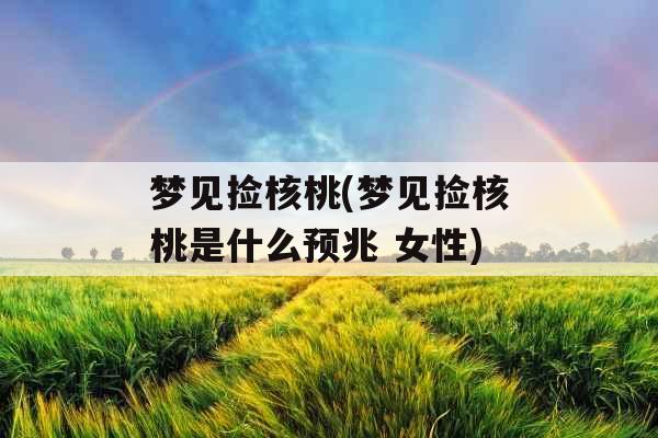 梦见捡核桃(梦见捡核桃是什么预兆 女性) 梦见捡核桃(梦见捡核桃是什么预兆 女性)