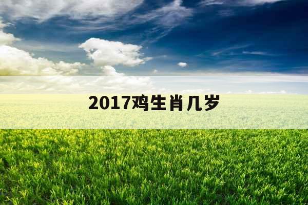2017鸡生肖几岁