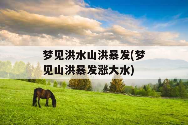 梦见洪水山洪暴发(梦见山洪暴发涨大水)