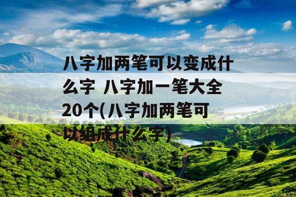 八字加两笔可以变成什么字 八字加一笔大全20个(八字加两笔可以组成什么字)