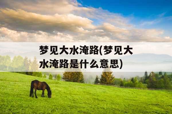 梦见大水淹路(梦见大水淹路是什么意思)
