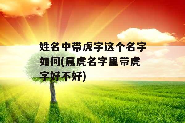 姓名中带虎字这个名字如何(属虎名字里带虎字好不好)