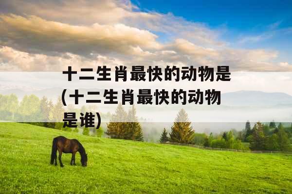 十二生肖最快的动物是(十二生肖最快的动物是谁)