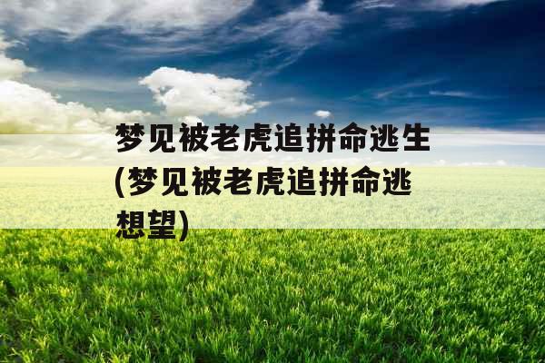 梦见被老虎追拼命逃生(梦见被老虎追拼命逃想望)
