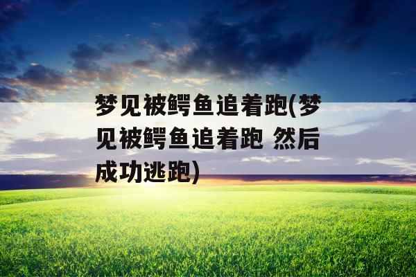 梦见被鳄鱼追着跑(梦见被鳄鱼追着跑 然后成功逃跑)