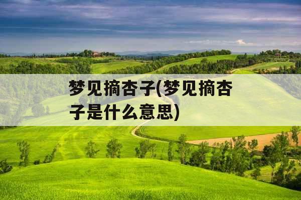 梦见摘杏子(梦见摘杏子是什么意思)