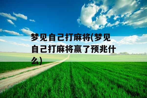 梦见自己打麻将(梦见自己打麻将赢了预兆什么)