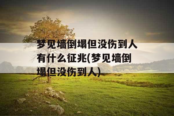 梦见墙倒塌但没伤到人有什么征兆(梦见墙倒塌但没伤到人)