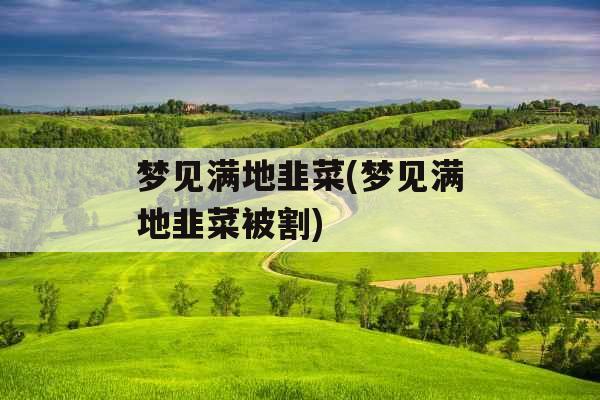 梦见满地韭菜(梦见满地韭菜被割)