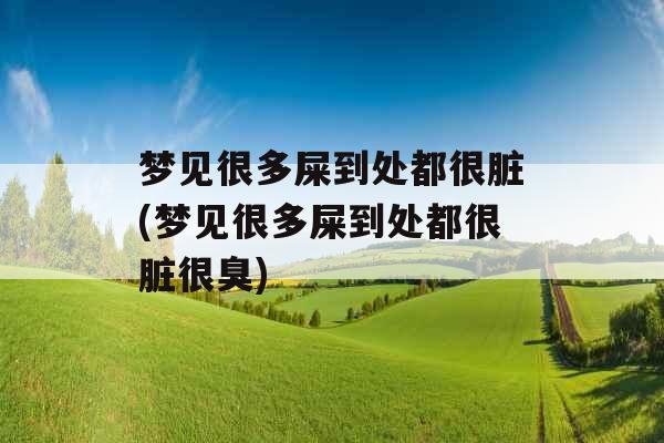 梦见很多屎到处都很脏(梦见很多屎到处都很脏很臭) 梦见很多屎到处都很脏(梦见很多屎到处都很脏很臭)