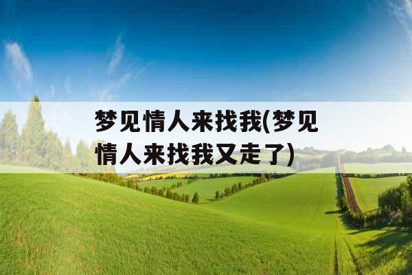 梦见情人来找我(梦见情人来找我又走了)
