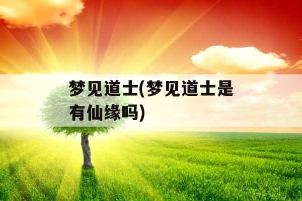 梦见道士(梦见道士是有仙缘吗)