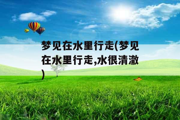 梦见在水里行走(梦见在水里行走,水很清澈)