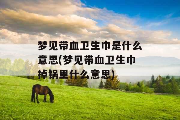 梦见带血卫生巾是什么意思(梦见带血卫生巾掉锅里什么意思)