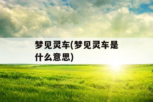 梦见灵车(梦见灵车是什么意思)