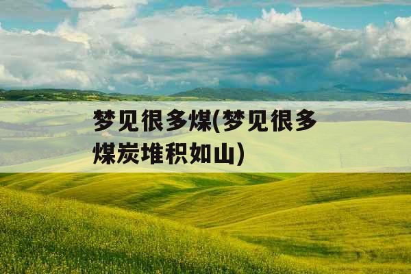 梦见很多煤(梦见很多煤炭堆积如山)