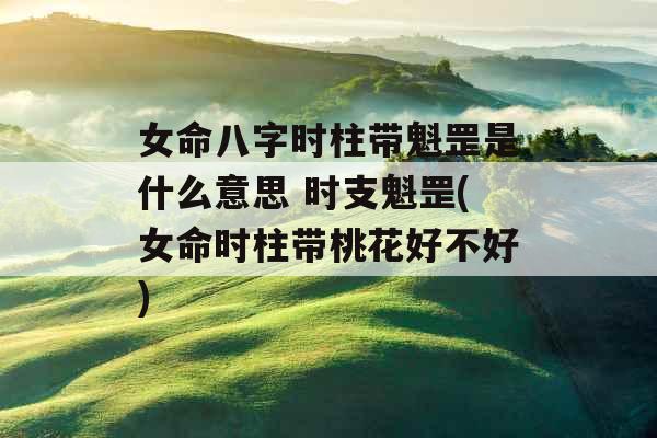 女命八字时柱带魁罡是什么意思 时支魁罡(女命时柱带桃花好不好)