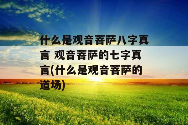 什么是观音菩萨八字真言 观音菩萨的七字真言(什么是观音菩萨的道场)