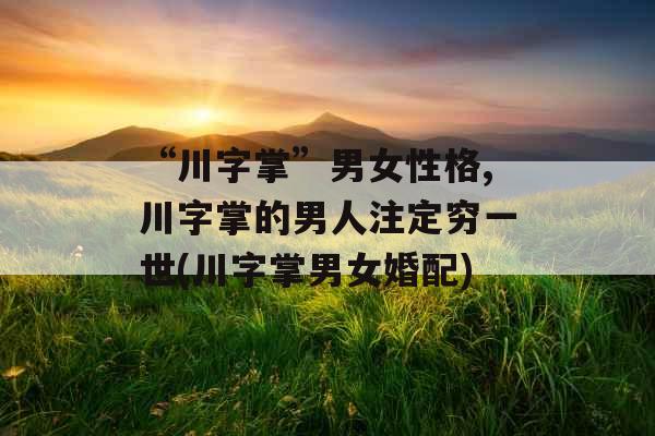 “川字掌”男女性格,川字掌的男人注定穷一世(川字掌男女婚配)