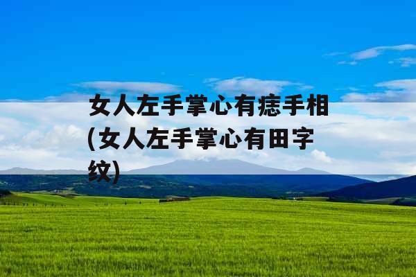 女人左手掌心有痣手相(女人左手掌心有田字纹)