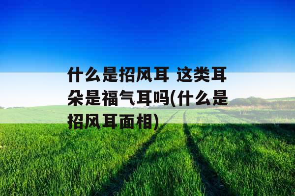 什么是招风耳 这类耳朵是福气耳吗(什么是招风耳面相)