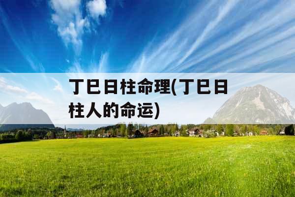 丁巳日柱命理(丁巳日柱人的命运)
