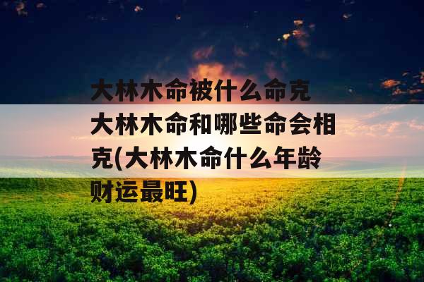 大林木命被什么命克 大林木命和哪些命会相克(大林木命什么年龄财运最旺)