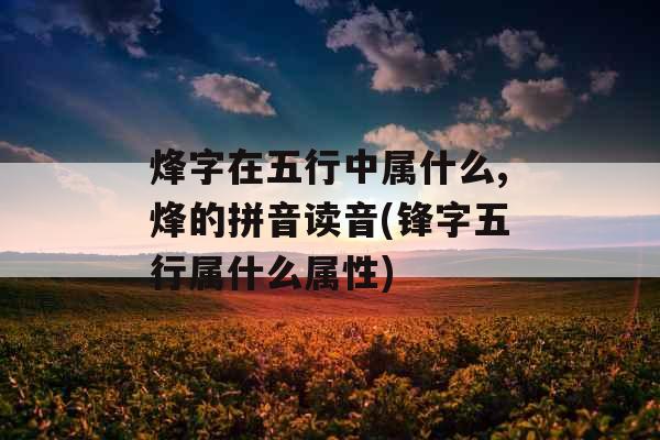烽字在五行中属什么,烽的拼音读音(锋字五行属什么属性)