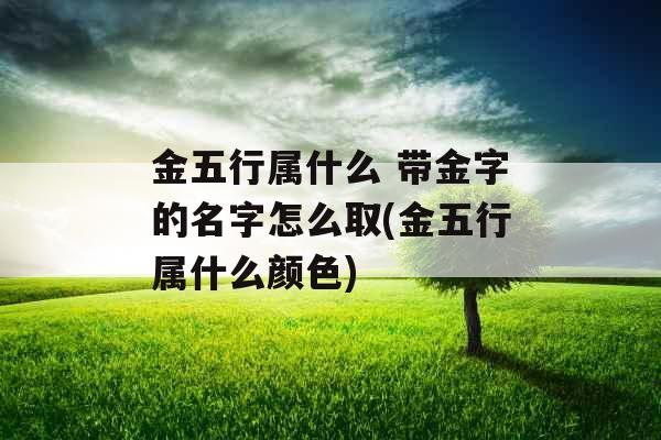 金五行属什么 带金字的名字怎么取(金五行属什么颜色)