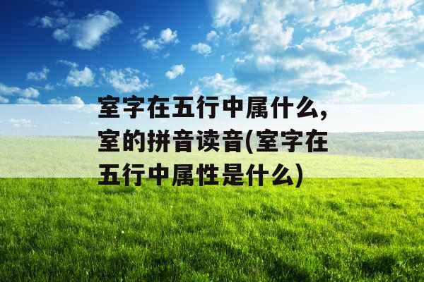 室字在五行中属什么,室的拼音读音(室字在五行中属性是什么)