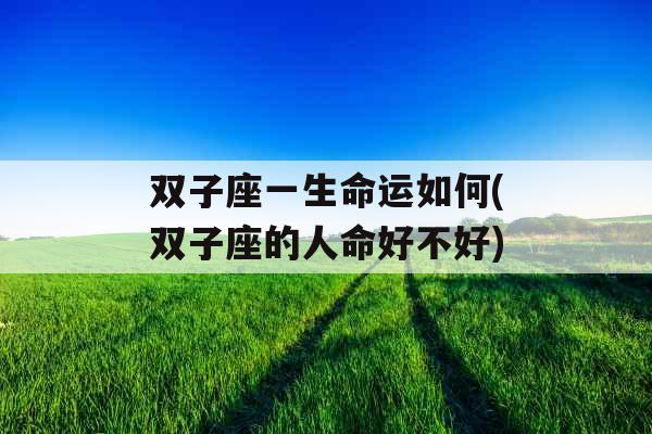 双子座一生命运如何(双子座的人命好不好)
