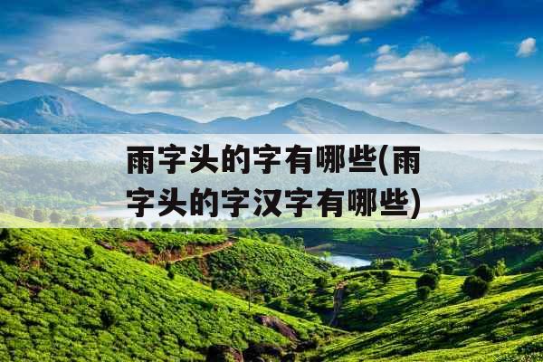 雨字头的字有哪些(雨字头的字汉字有哪些)